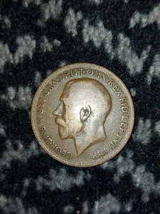 Very Rare 1920 - KING GEORGE V ONE PENNY - Picture 1 of 3