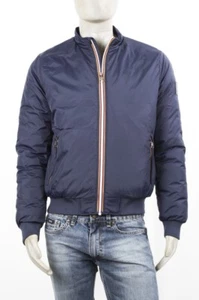 GIUBBOTTO MARKUP (K WAY) NYLON BLU COLLO BASSO CHIUSURA ZIP INTERNO A CONTRASTO - Foto 1 di 5