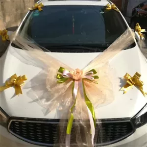 Car Wedding Kit Organza Flower Ball Flakes Garland Wrap Party Home Furniture - Picture 1 of 8