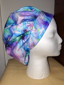 Dandelion's & Flowers  Medical Surgical Bouffant Scrub Hat SIZE Medium - Picture 1 of 2