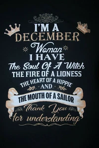 DECEMBER WOMAN - SOUL OF A WITCH...MOUTH OF A SAILOR T-Shirt 3XL, schwarz - Bild 1 von 4
