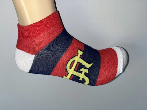 ST LOUIS CARDINALS MLB BASEBALL LOGO THIN NO SHOW SHOE SOCKS WOMENS MEDIUM Q Cover