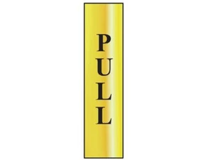 Scan - Pull Vertical - Polished Brass Effect 50 x 200mm - Picture 1 of 1