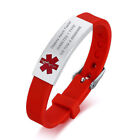 Bracelets personnalisés SOS en Silicone pour hommes et femmes,...