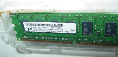 Micron 4GB (2x2GB) 2RX8 PC3-8500E  MT18JSF25672AZ-1G1F1 NOS - Image 1 of 4