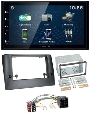 Kenwood 2DIN Bluetooth MP3 USB DAB Autoradio für Fiat Stilo (ab 2005) - Bild 1 von 4