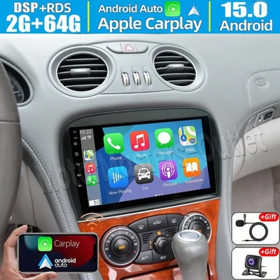 Radio de coche Android 15 Carplay GPS para Mercedes Benz SL SL63 AMG SL500 SL550 SL600 Foto 1 de 4