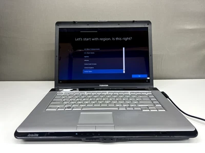 Toshiba Satellite A215 – AMD Turion 64 X2 TL‑52, 2.4 GB RAM, 320 GB HDD, Win 10 - Image 1 of 4