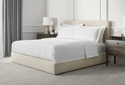 HILTON Hotel DUO CÍRCULOS SIMULADO EDREDÓN FUNDA KING 99x100" Manchester NUEVO Foto 1 de 4