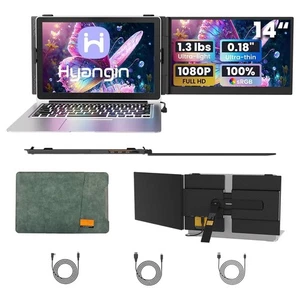 Hyangin S8 Portable Laptop Screen Extender Ultra Slim Dual Monitor Mac Windows - Picture 1 of 10