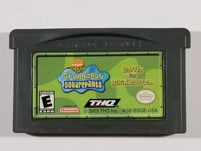 ¤ Bob Esponja Batalla por Fondo de Bikini ¤ Juego Nintendo Gameboy Advance GBA OEM Foto 1 de 2