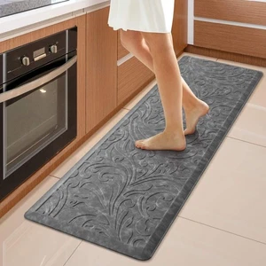 Alfombra de cocina KMAT acolchada 1'5 x 5' (rectangular), gris - Imagen 1 de 7