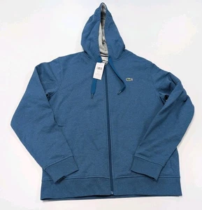 Herren Lacoste Sport Full Zip Langarm Hoodie Jacke Blau Meliert Gr. L - Bild 1 von 8