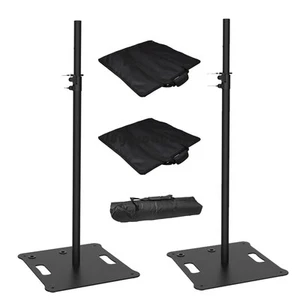 2 x Ultimax Speaker Stand Black Square Base 35mm Lighting Stand Carry Bags - Picture 1 of 1