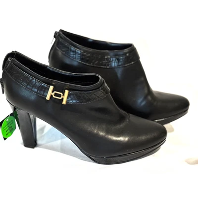 East 5th Mujer Botines Botas Talla 11 M Negro Nuevo Cápsula Minimalista 2 Tonos Chic Foto 1 de 4