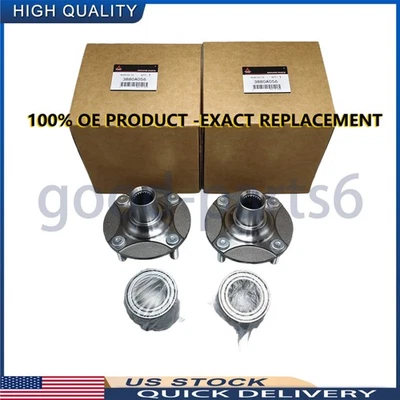 NEW 2Pcs OEM Front Wheel Hub & Bearing Set For Mitsubishi Mirage G4 2017-2024 Foto 1 de 4
