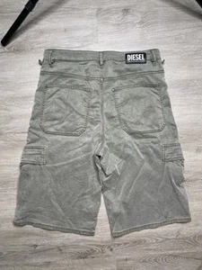 Vintage Y2K Diesel Men’s Shorts Denim Division Size 32 Green Baggy - Picture 1 of 10