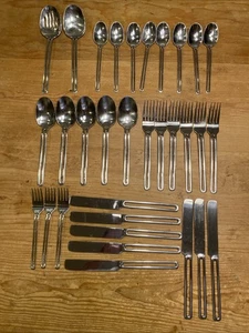 32 Teile Handtuch nordisches Muster 18/10 Edelstahl Besteck - Bild 1 von 22