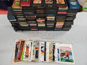 HUGE Lot of 105 MIXED Atari 2600 Games, 42 w/Manuals No duplicates Tested - Picture 1 of 7