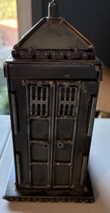 Handgefertigte Metall TARDIS Skulptur Doctor Who Polizei Box 8" schwer 3 Pfund Kunst - Bild 1 von 11