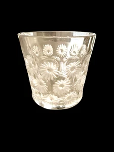Lalique France Crystal Art Glass Napsbury Old Fashioned  Whiskey Tumbler Daisy - Picture 1 of 5
