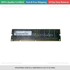 MT8LSDT864AG-10CB4 Micron 64MB SDRAM Non ECC PC-100 100Mhz - Picture 1 of 1