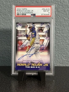 RONALD ACUNA JR. 2024 TOPPS 40/70 AUTOGRAPHS #RAJA-18 AUTO 06/10 PSA 8 NM-MT - Picture 1 of 2