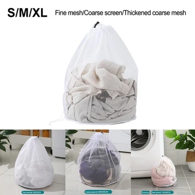 Coarse Mesh Laundry Bag for Washing Shirts Jeans and Jackets with Drawstring - Image 1 of 4