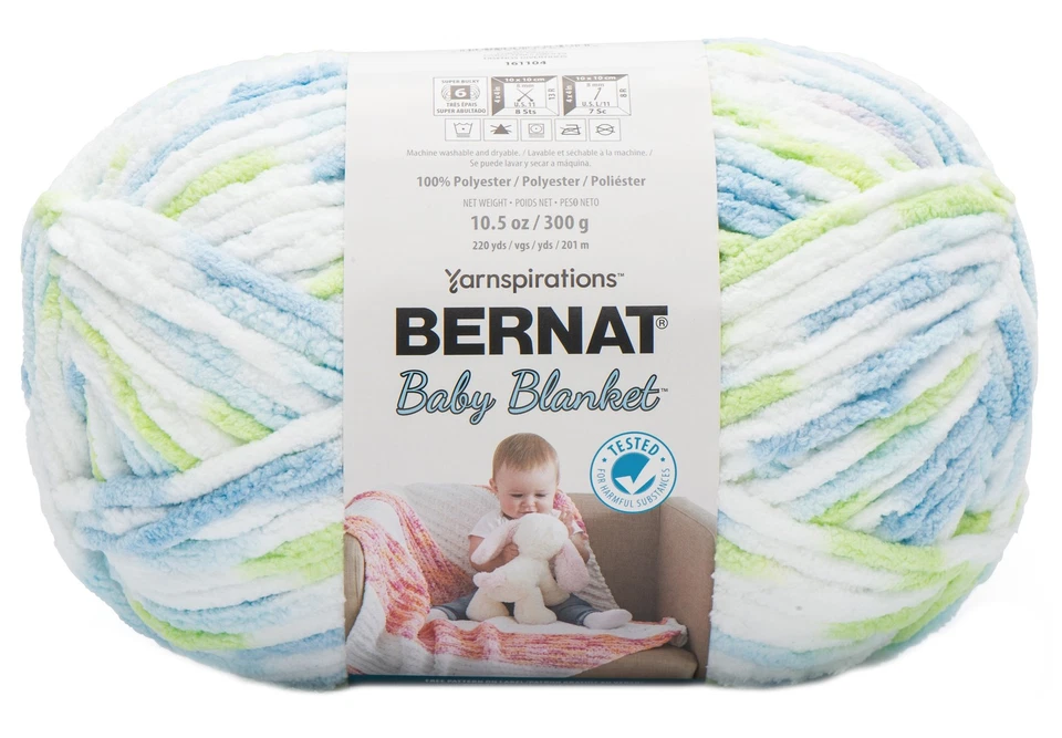 SPINRITE Bernat Baby Blanket Big Ball Yarn-Funny Prints - 2 Pack