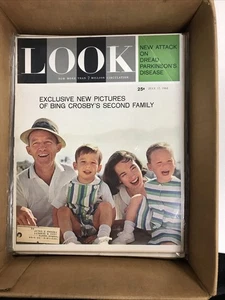 LOOK MAGAZINE JULY 17 1962 BING CROSBY SECOND FAMILY PARKINSONS DISEASE - Imagen 1 de 2