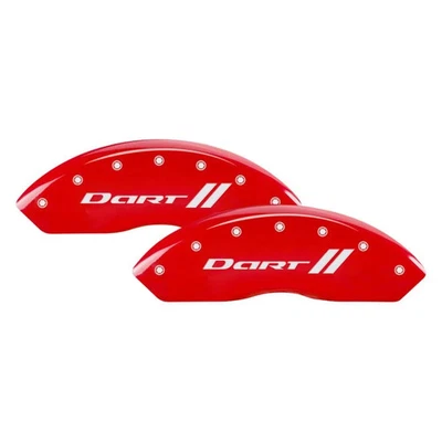 For Dodge Dart 13-16 Caliper Covers Gloss Red Caliper Covers w Dart & Stripes Foto 1 de 2