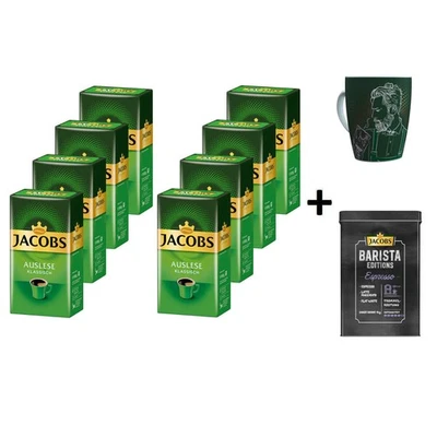 JACOBS Filterkaffee Auslese Klassisch 8x500g Kaffee gemahlen + 1 Becher + 1 Dose - Bild 1 von 4