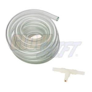 Kit de mangueras de medidor de vacío/impulsor de PVC transparente de 6' de repuesto con ajuste en T - Imagen 1 de 1