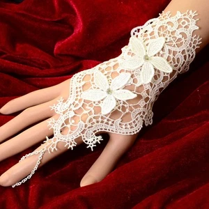 New Lace Chain Bracelet Bridal Wedding Veil Dress Patty Gothic Hand Decoration - Picture 1 of 14