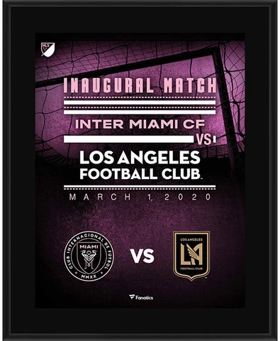 Inter Miami CF 10.5" x 13" Inaugural Game Sublimated Plaque Cover