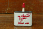 Vintage Red Wing 1oz Tin Can Metal Handy Oiler Boot & Shoe Oil Great Condition
