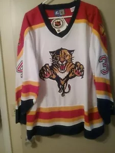 JOHN VANBIESBROUCK SIGNED AUTHENTIC STARTER FLORIDA PANTHERS WHITE JERSEY - Picture 1 of 4