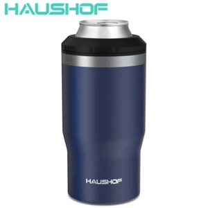 HAUSHOF 12 oz 4 in 1 Can Cooler Double Wall Stainless Steel Can Insulator Cooler - Picture 1 of 12