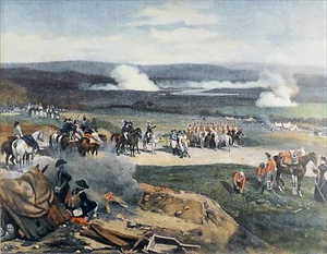 SAMBER-&-MAAS ARMEE (1794): EINNAHME von MAASTRICHT - Farbradierung aus dem 19. Jh. - Bild 1 von 2