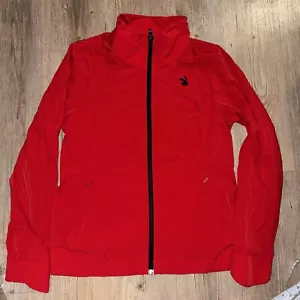 JDX Damen-Golfjacke Windbreaker durchgehender Reißverschluss rot Größe Small UVP $ 180 neu ohne Etikett - Bild 1 von 7