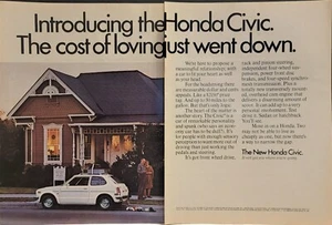 1973 Honda Civic 2p Auto Car Print Ad - Picture 1 of 1