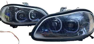 FIT 2005-2017 Freightliner Columbia 112 120 LED DRL Halogen Headlight Pair #P42 - Image 1 of 4