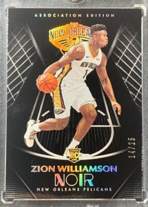 2019-20 Panini Noir Zion Williamson Association Edition Rookie RC 148 Silver /25