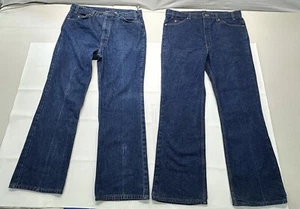 2 Pair Men’s Vintage Orange Tab Levi’s Jeans 40 X 32 Nice Condition - Picture 1 of 15