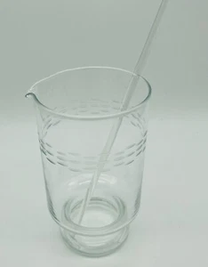 Princess House Heritage Martini Cocktail Pitcher Glass Stir Stick  EX Cond A3 - Picture 1 of 5