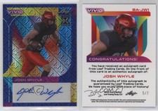 2023 Leaf Vivid Navy Blue Mojo /7 Josh Whyle #BA-JW1 Rookie Auto RC