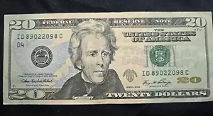 2006 - USA $20 Unc. Twenty Dollar Fed Reserve Note - Repeater Radar 8902 - 2098 - Picture 1 of 2