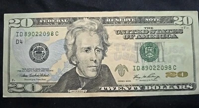 2006 - USA $20 Unc. Twenty Dollar Fed Reserve Note - Repeater Radar 8902 - 2098  - Image 1 of 2