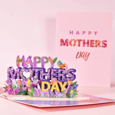 Happy Mother'S Day Greeting Card, Colorful And Beautiful Pop-Up Card For Mother - Image 1 of 4