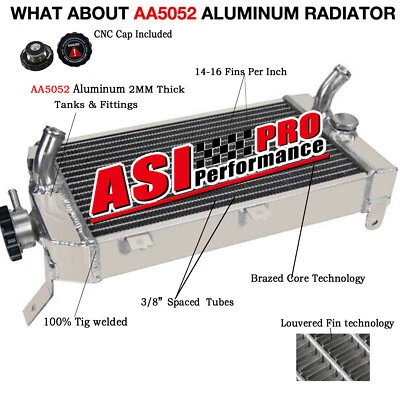 2 Core Aluminum Radiator Fit Kawasaki KLR650 KLR 650 2008 2009 2010 2012 2013. Foto 1 de 4